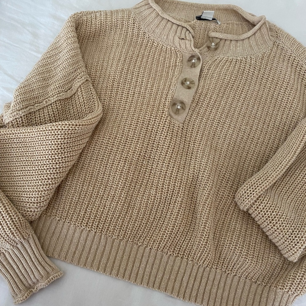 comfy sweater | brown/tan